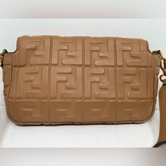 Fendi Baguette Zucca Shoulder Bag Medium brown Leather - Picture 4 of 14